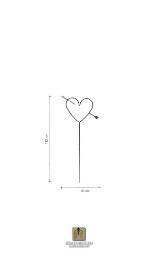 Gartenstecker HERZ 2