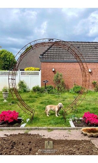 Rosenbogen OVAL aus Metall Rost 