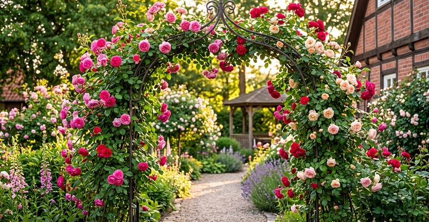 Kletterrosen für den Rosenbogen